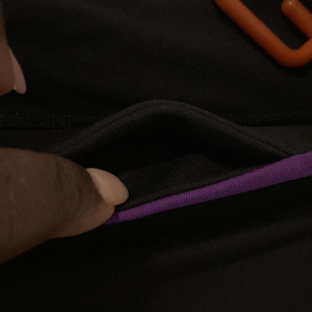 Champion Women’s Yoga style pants- black with purple waistband.  Size Small - Picture 4 of 9